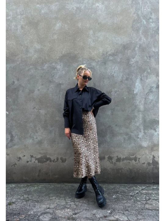 Panterkowa spódnica midi Roka